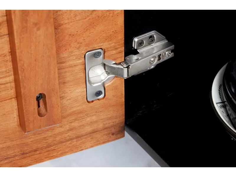 Buffet / Enfilade Pas Cher Oeuvre Organique 180cm – Bois d'Acacia et Métal Noir