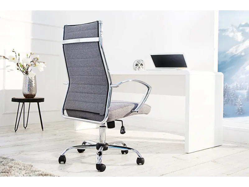 Fauteuil de bureau à roulettes confortable en microfibre coloris ma...