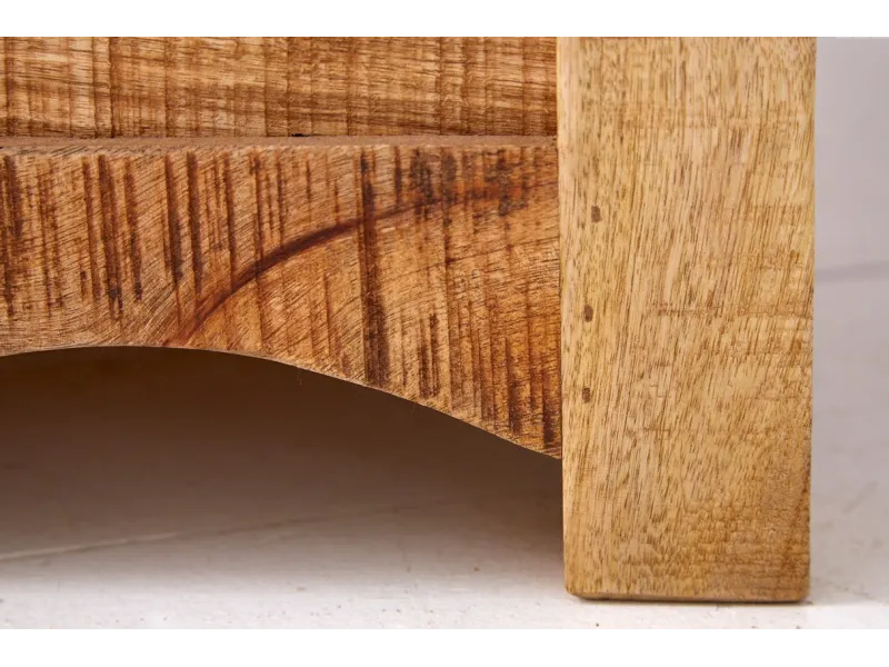 Table basse contemporaine |Table basse design fossile en bois et ve...