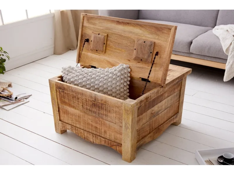 Table basse contemporaine |Table basse design fossile en bois et ve...