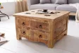 Table basse contemporaine |Table basse design fossile en bois et ve...
