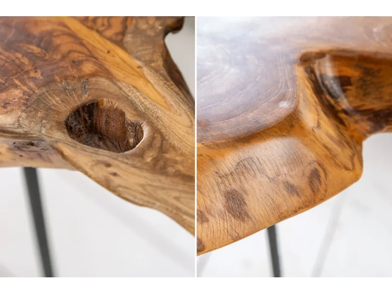 Table d'appoint en bois massif style rustique Table d'appoint |adenia...