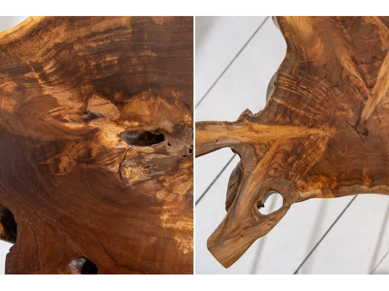 Table d'appoint en bois massif style rustique Table d'appoint |adenia...