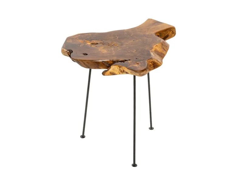 Table d'appoint en bois massif style rustique Table d'appoint |adenia...