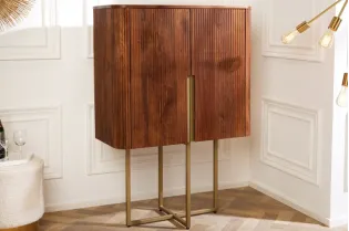 Barière antique design Sheesham coloris marron 150cm pas cher