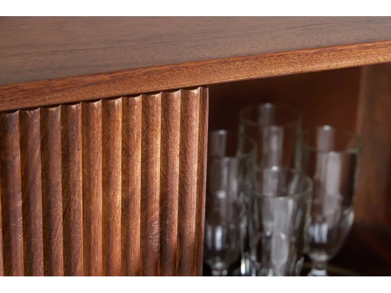 Barière antique design Sheesham coloris marron 150cm pas cher