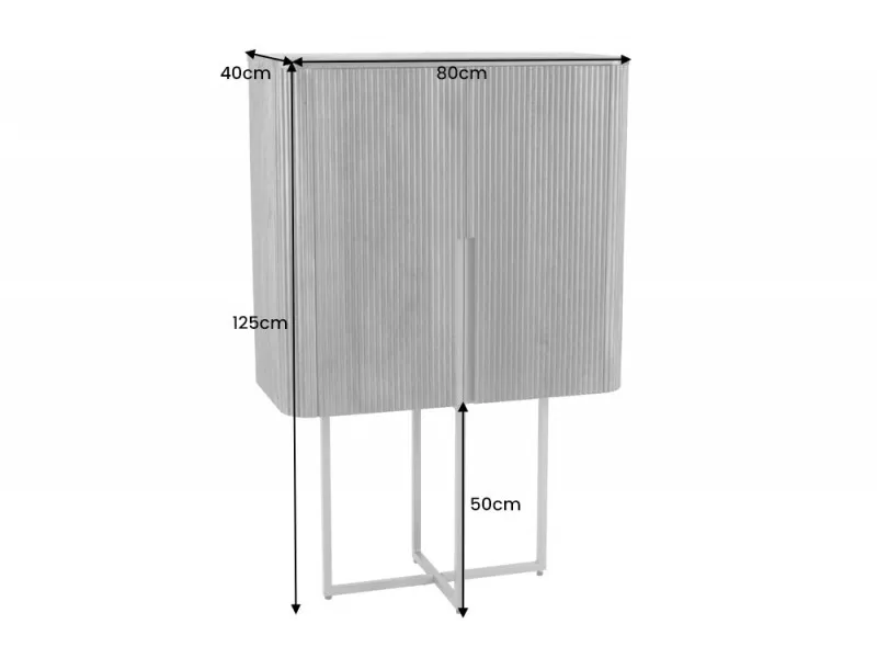 Barière antique design Sheesham coloris marron 150cm pas cher