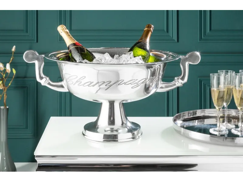 Vasque décorative pour champagne/glace en aluminium argenté Vases, ...
