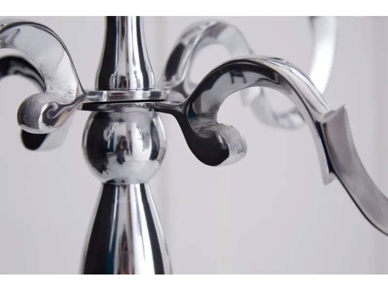 Chandelier 120 cm design 5 branches en aluminium argenté Objets de ...