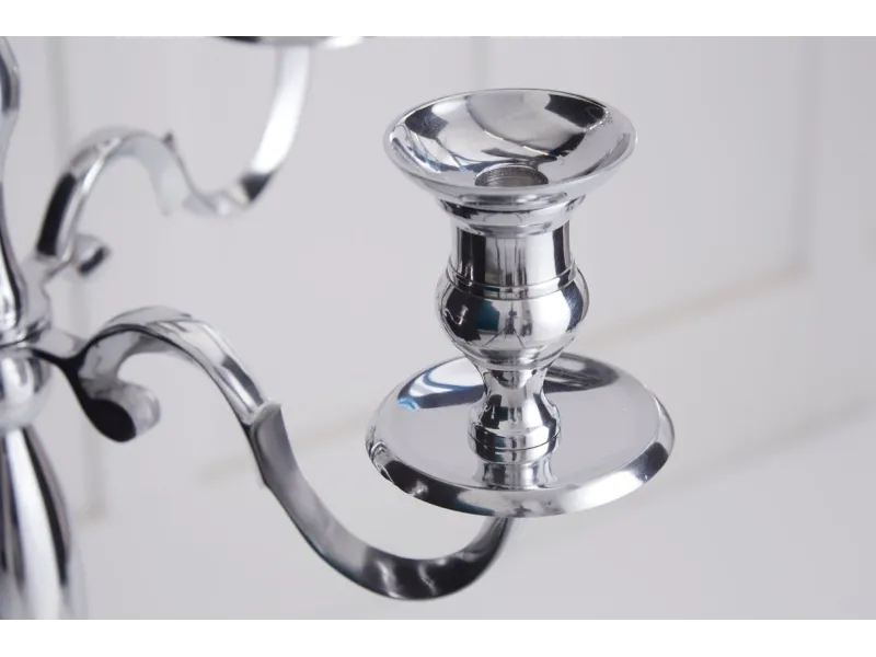 Chandelier 120 cm design 5 branches en aluminium argenté Objets de ...