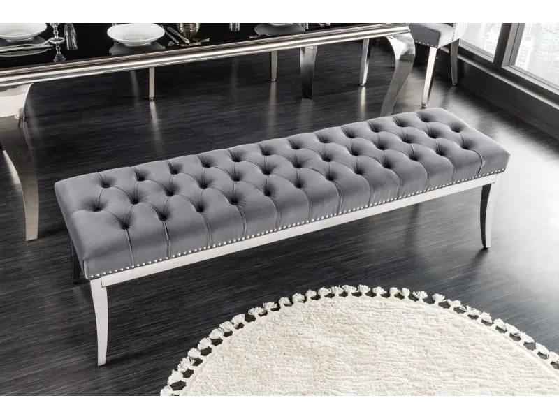 Banc Capitonné en Tissu design baroque