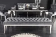 Banc Capitonné en Tissu design baroque