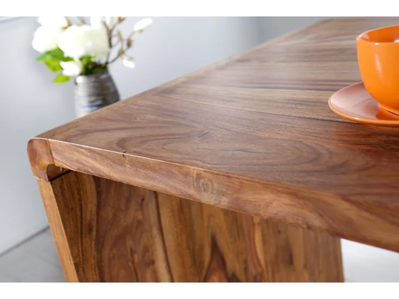 Console design en bois massif à une niche coloris naturelaturel Tab...