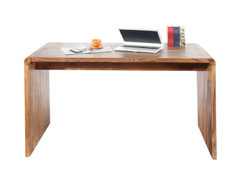 Console design en bois massif à une niche coloris naturelaturel Tab...