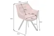 Chaise velours vieux rose rétro – Chaise design métal chic
