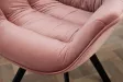 Chaise velours vieux rose rétro – Chaise design métal chic