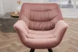 Chaise velours vieux rose rétro – Chaise design métal chic