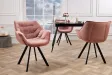 Chaise velours vieux rose rétro – Chaise design métal chic