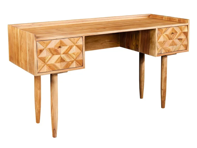 Bureau de 120cm design Scandinave coloris blanc Secrétaire |adeniahome...