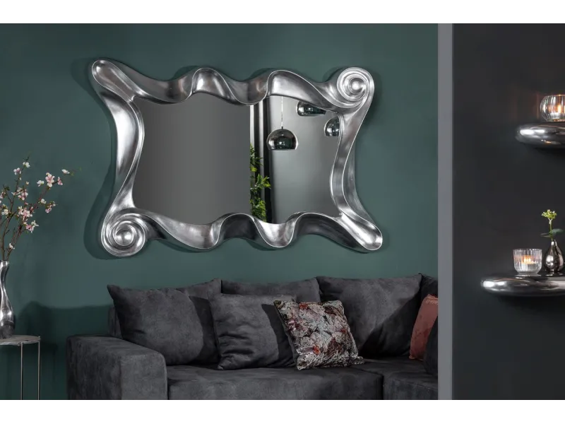 Miroir mural rectangulaire simple 160cm coloris noir pas cher