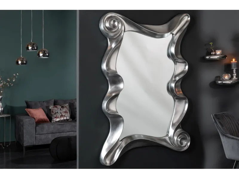 Miroir mural rectangulaire simple 160cm coloris noir pas cher