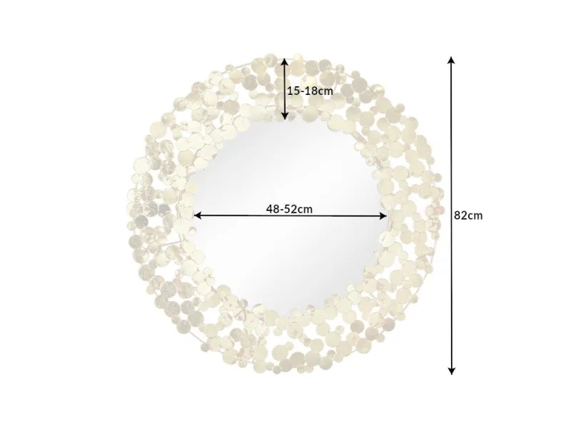 Miroir ronde style maritime tau naturel 60cm pas cher