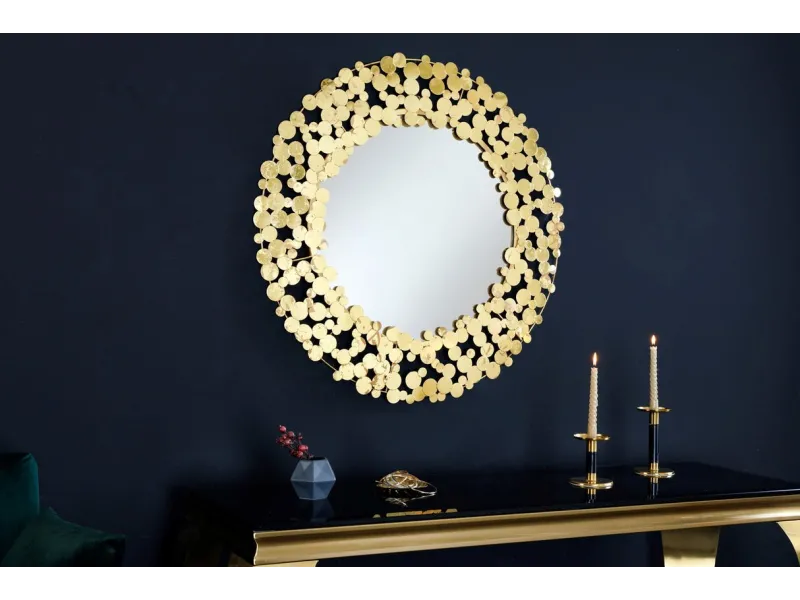 Miroir ronde style maritime tau naturel 60cm pas cher