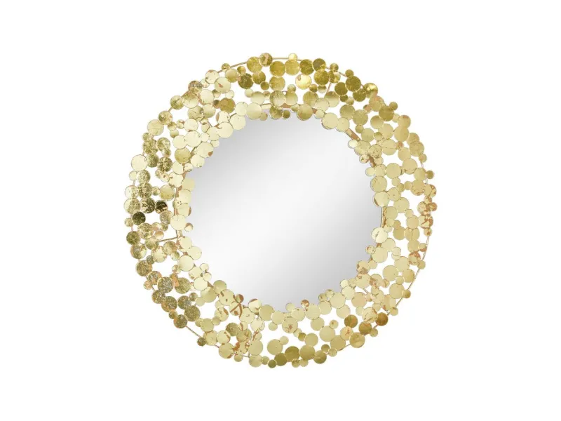 Miroir ronde style maritime tau naturel 60cm pas cher