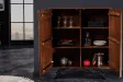 Buffet Haut design minimal en bois massif 120cm pas cher