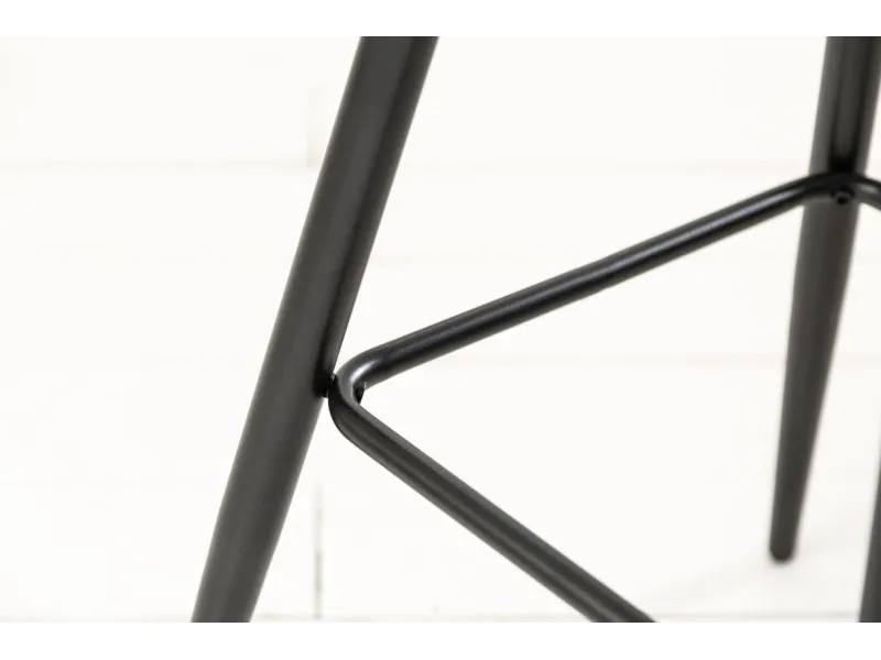 Lot de 2 tabourets de bar en velours coloris taupe