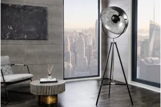 Lampadaire design en acier inoxydable et en aluminium coloris noir ... 2