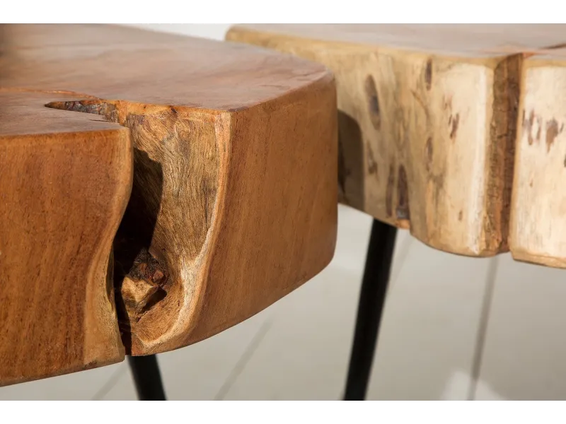 Table d'appoint en bois design industriel Table d'appoint |adeniahome...