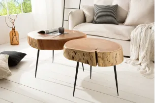 Table d'appoint en bois design industriel Table d'appoint |adeniahome...
