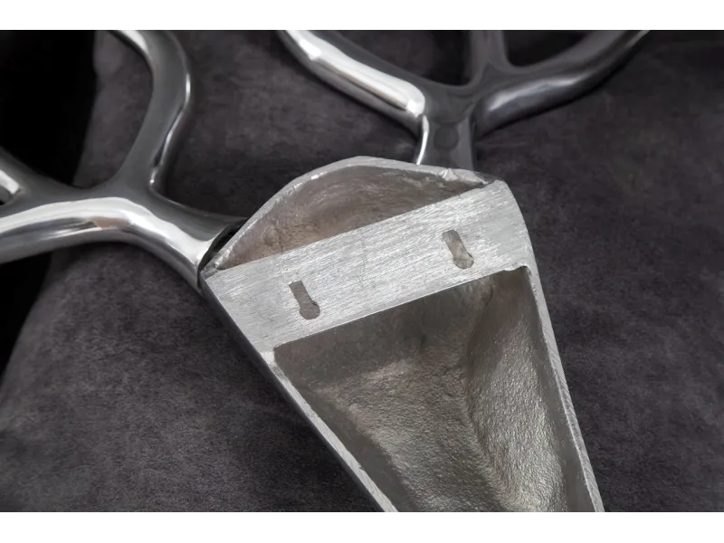 Trophée mural design Tête de Cerf 90 cm en aluminium argenté Objets...