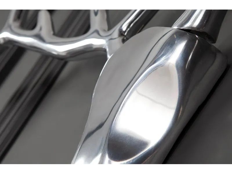 Trophée mural design Tête de Cerf 90 cm en aluminium argenté Objets...