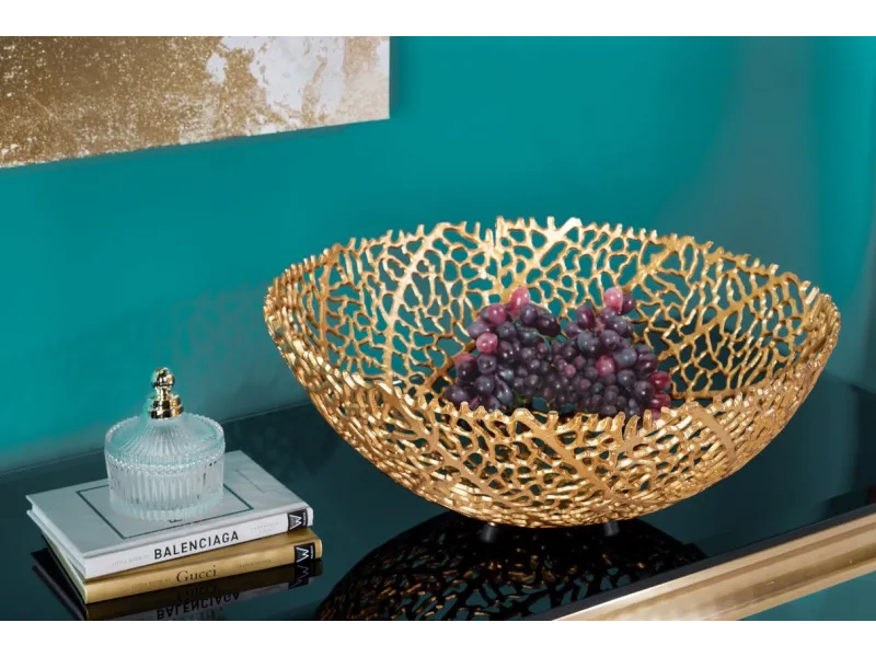 Bol de fruit 20 cm décoratif en aluminium argenté Objets de décorat...