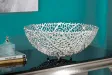 Bol de fruit 30 cm décoratif en aluminium argenté Objets de décorat...