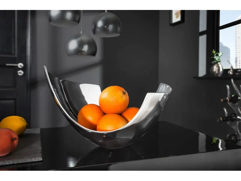Corbeille de fruit 35 cm en aluminium argenté Objets de décoration ...