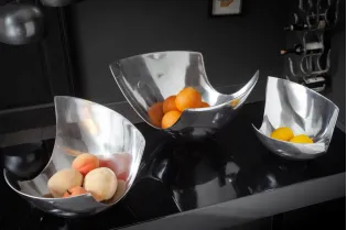 Corbeille de fruit 25 cm en aluminium argenté Objets de décoration ... 2