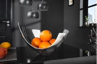 Corbeille de fruit 25 cm en aluminium argenté Objets de décoration ...
