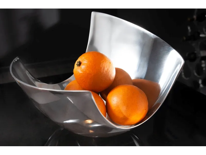 Corbeille de fruit 25 cm en aluminium argenté Objets de décoration ...