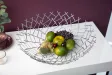 Corbeille de fruit moderne en métal argenté Objets de décoration |...