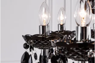 Lustre noir avec 15 bougies Suspensions |adeniahome.com 2