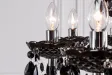 Lustre noir avec 15 bougies Suspensions |adeniahome.com