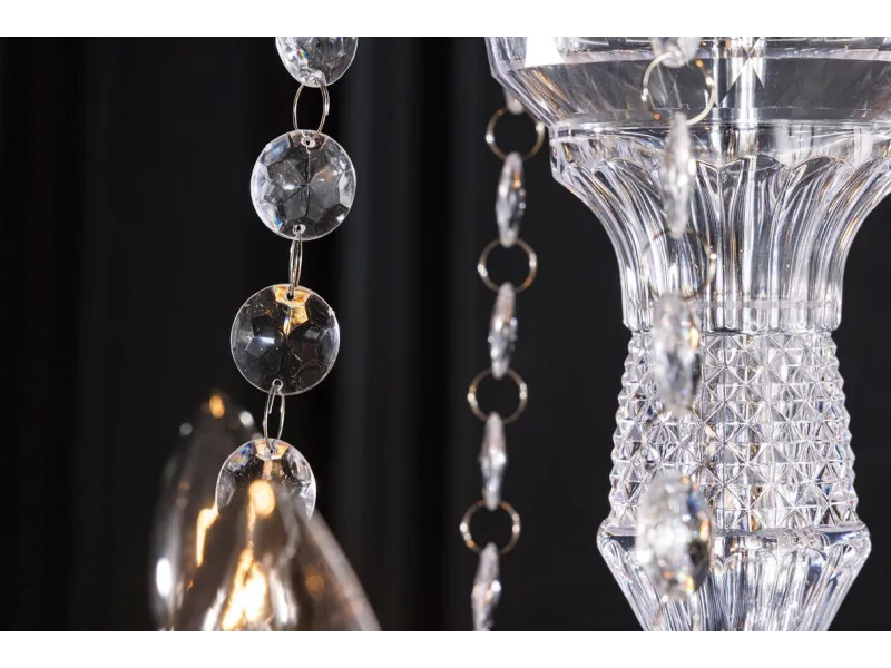 Lustre original à 15 bougies coloris transparent Suspensions |adeniahome...