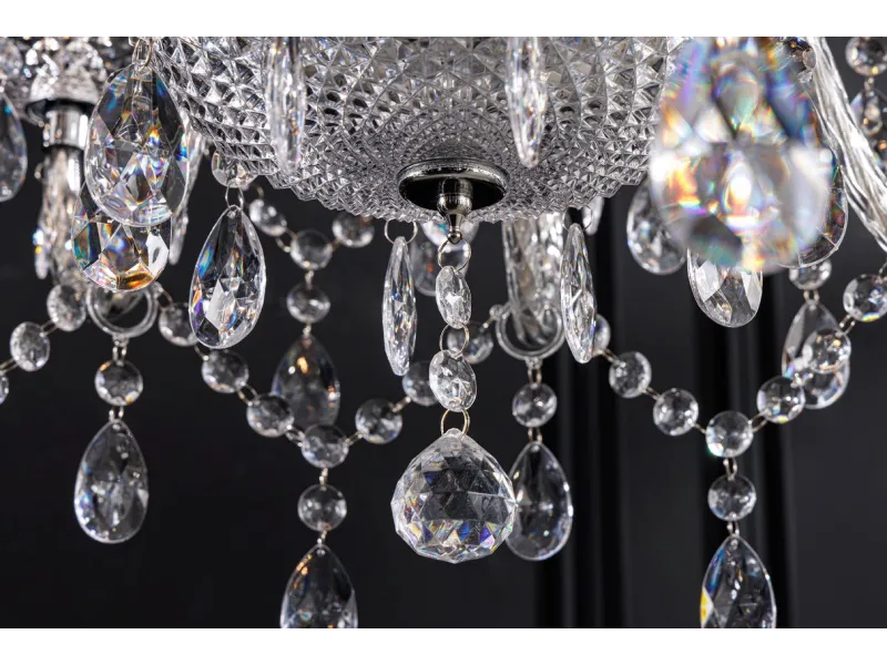 Lustre original à 15 bougies coloris transparent Suspensions |adeniahome...