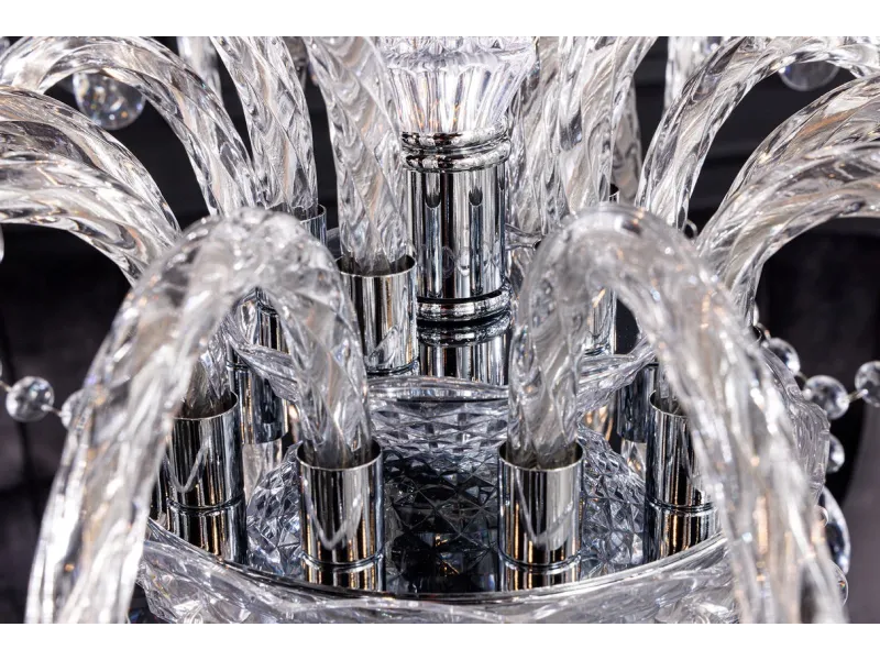 Lustre original à 15 bougies coloris transparent Suspensions |adeniahome...