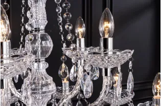 Lustre original à 15 bougies coloris transparent Suspensions |adeniahome... 2