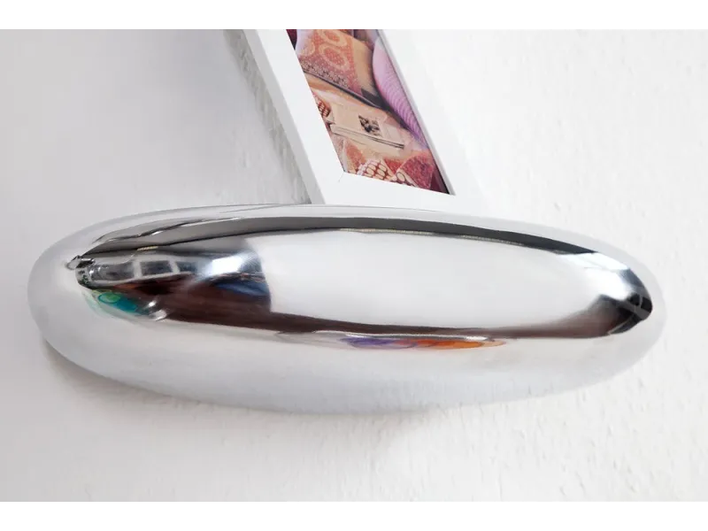 Étagère murale 5 pièces design LARME en aluminium argenté |adeniahome...