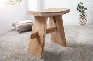 Tabouret design de 50 cm en bois massif naturel Tabourets bas |adeniahome... 2